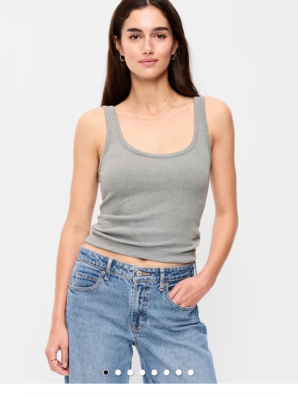 Old Navy first layer Gray Scoop Neck Ribbed Tank Top